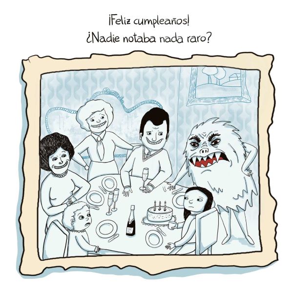 Ilustración cumpleaños en familia de Eva Casanova.